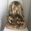 Luxury Chocolate Brown Light Blonde Balayage Highlight 100% Human Hair Swiss 13x4 Lace Front Wig U-Part, 360 Or Full Lace Upgrade Available