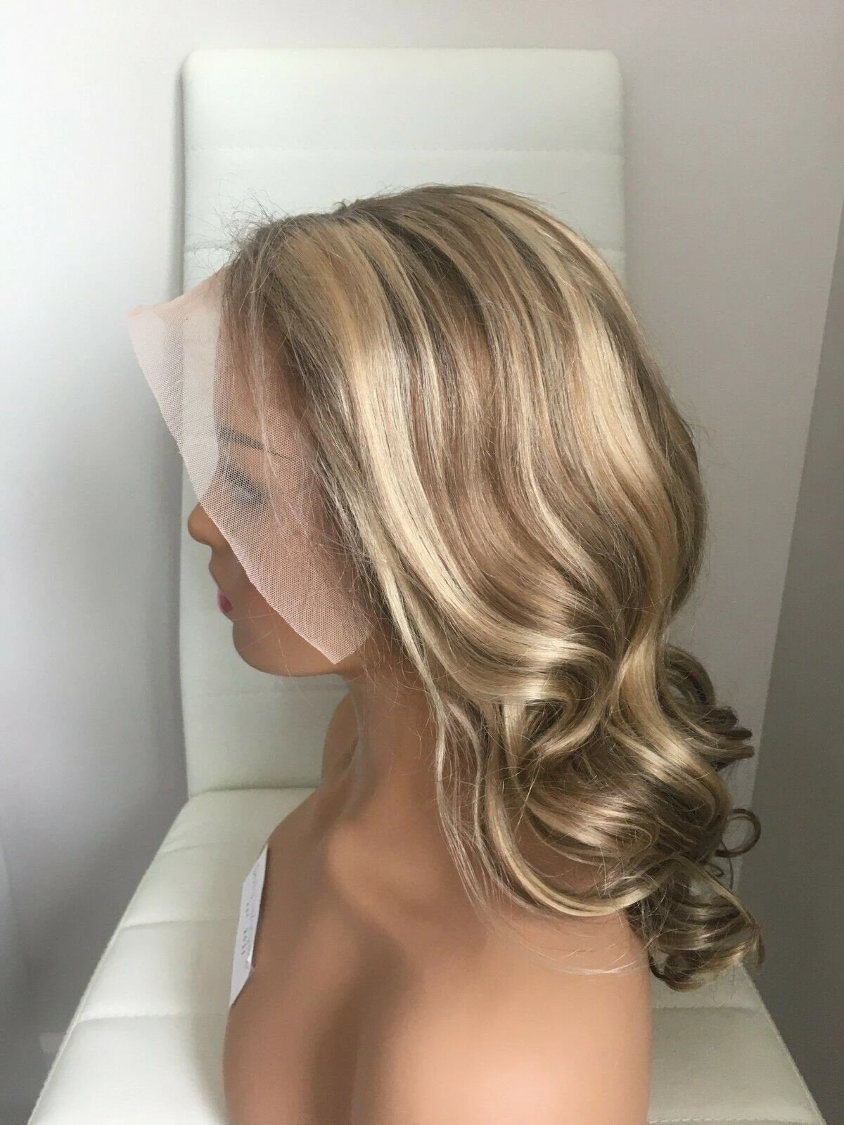 Luxury Chocolate Brown Light Blonde Balayage Highlight 100% Human Hair Swiss 13x4 Lace Front Wig U-Part, 360 Or Full Lace Upgrade Available - Image 6