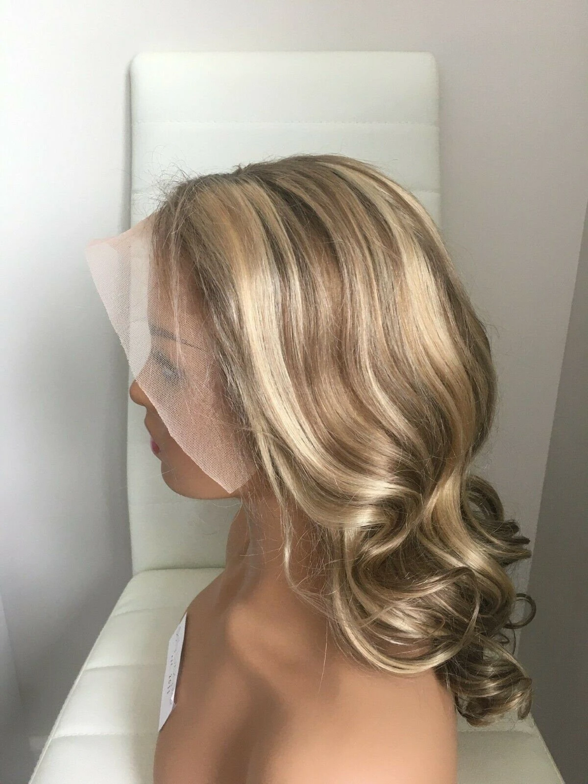 Luxury Chocolate Brown Light Blonde Balayage Highlight 100% Human Hair Swiss 13x4 Lace Front Wig U-Part, 360 Or Full Lace Upgrade Available - Image 5