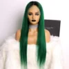 Luxury Remy Emerald Mermaid Dark Green Ombre 100% Human Hair Swiss 13x4 Lace Front Wig Colorful U-Part, 360 Or Full Lace Upgrade Available