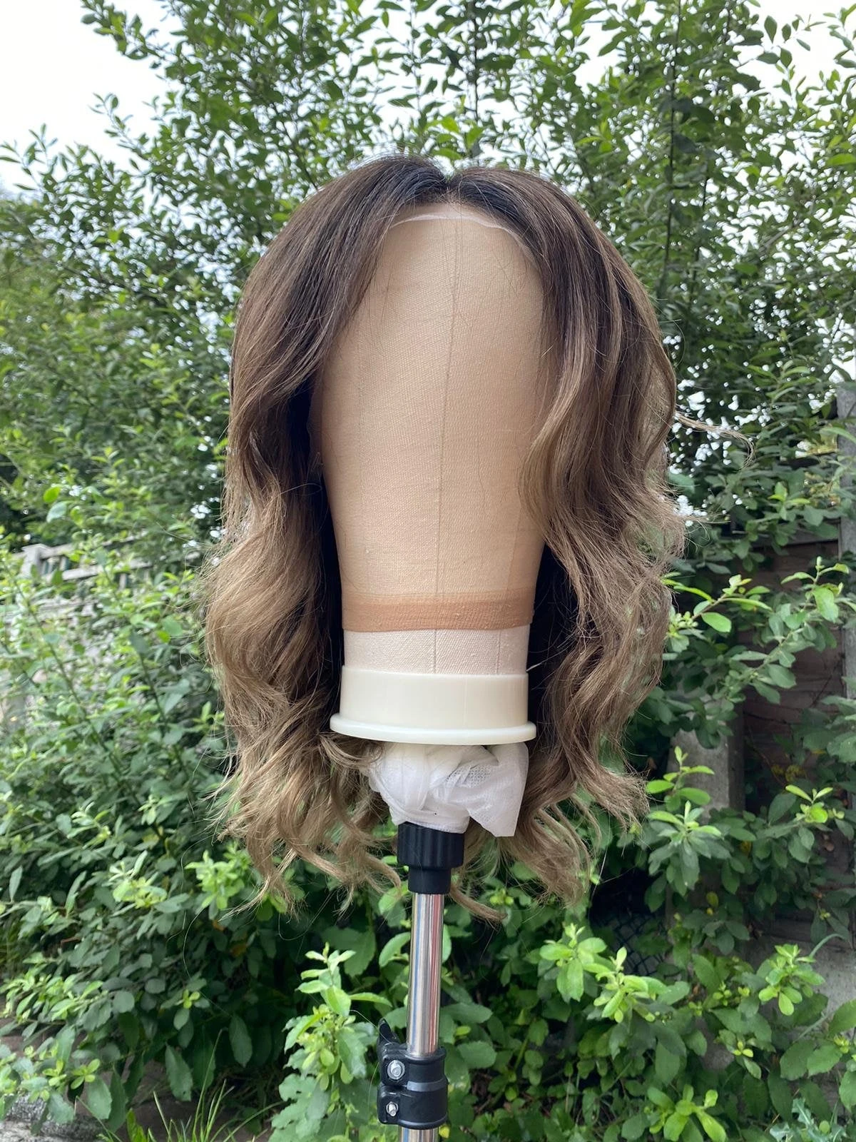 Luxury Balayage Highlight Dark Brown Ash Blonde 100% Human Hair Swiss 13x4 Lace Front Glueless WigU-Part Or Full Lace Upgrade Available - Image 2