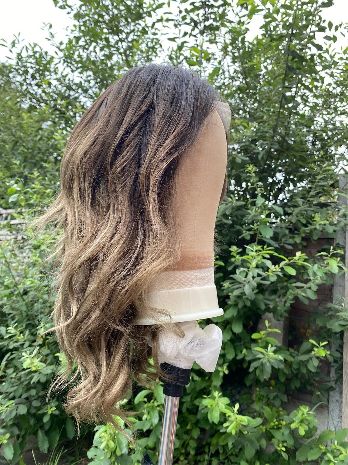 Luxury Balayage Highlight Dark Brown Ash Blonde 100% Human Hair Swiss 13x4 Lace Front Glueless WigU-Part Or Full Lace Upgrade Available - Image 3