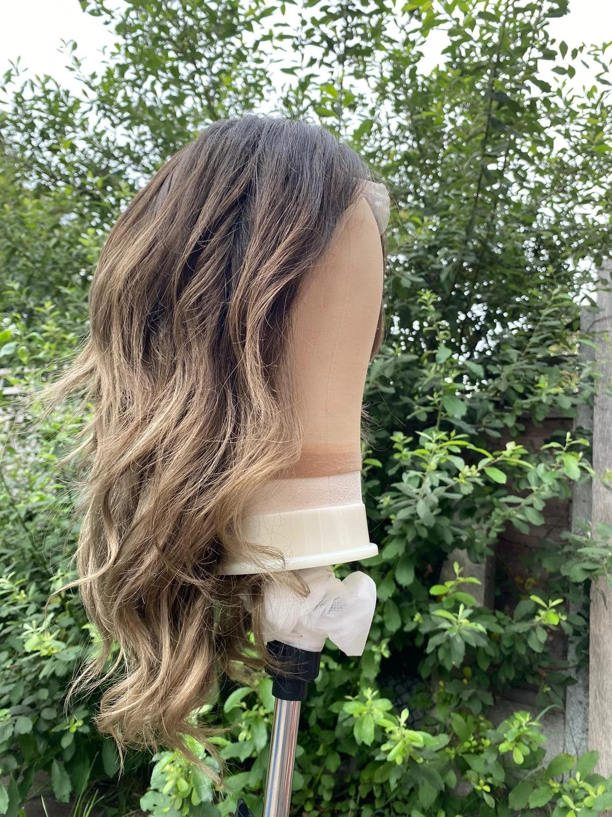 Luxury Balayage Highlight Dark Brown Ash Blonde 100% Human Hair Swiss 13x4 Lace Front Glueless WigU-Part Or Full Lace Upgrade Available - Image 5