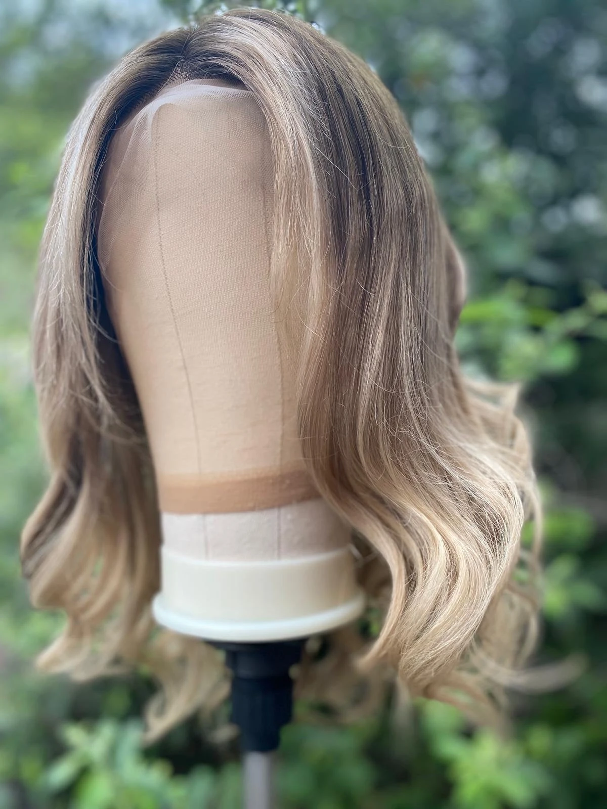 Luxury Dark Brown Ash Blonde Balayage Highlight 100% Human Hair Swiss 13x4 Lace Front Glueless Wig U-Part, 360 Or Full Lace Upgrade Available - Image 3