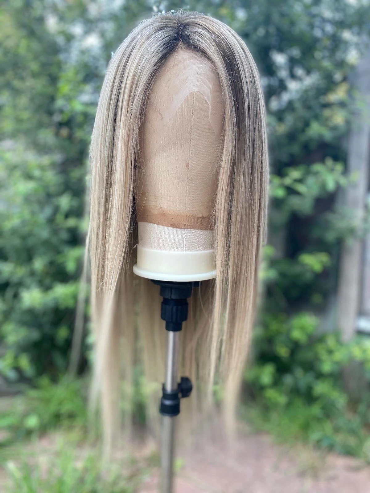 Luxury Balayage Highlight Light Ash Blonde 100% Human Hair Swiss 13x4 Lace Front Glueless Wig U-Part, 360 Or Full Lace Upgrade Available - Image 2