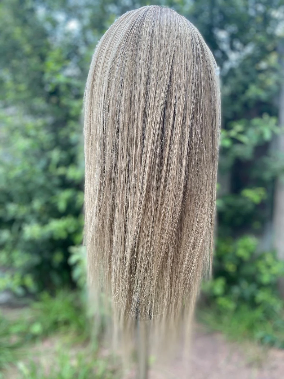 Luxury Balayage Highlight Light Ash Blonde 100% Human Hair Swiss 13x4 Lace Front Glueless Wig U-Part, 360 Or Full Lace Upgrade Available - Image 7