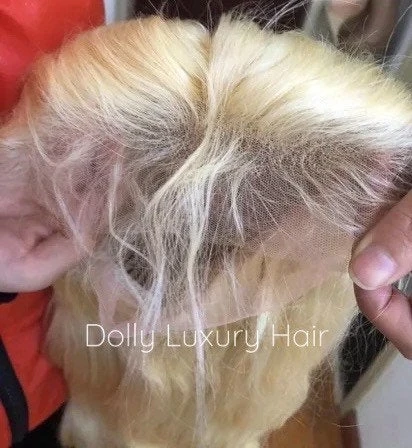 Luxury 30” 32” 34” 36” 38” 40” Inches Platinum Bleach Blonde #613 Virgin Human Hair Swiss 13x4 Lace Front Glueless Wig Human Body Wave Long - Image 2