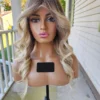 Luxury READY TO SHIP 20” 130% Ash Blonde Balayage Human Hair 13x6” Lace Front Wig Transparent Glueless Small Cap