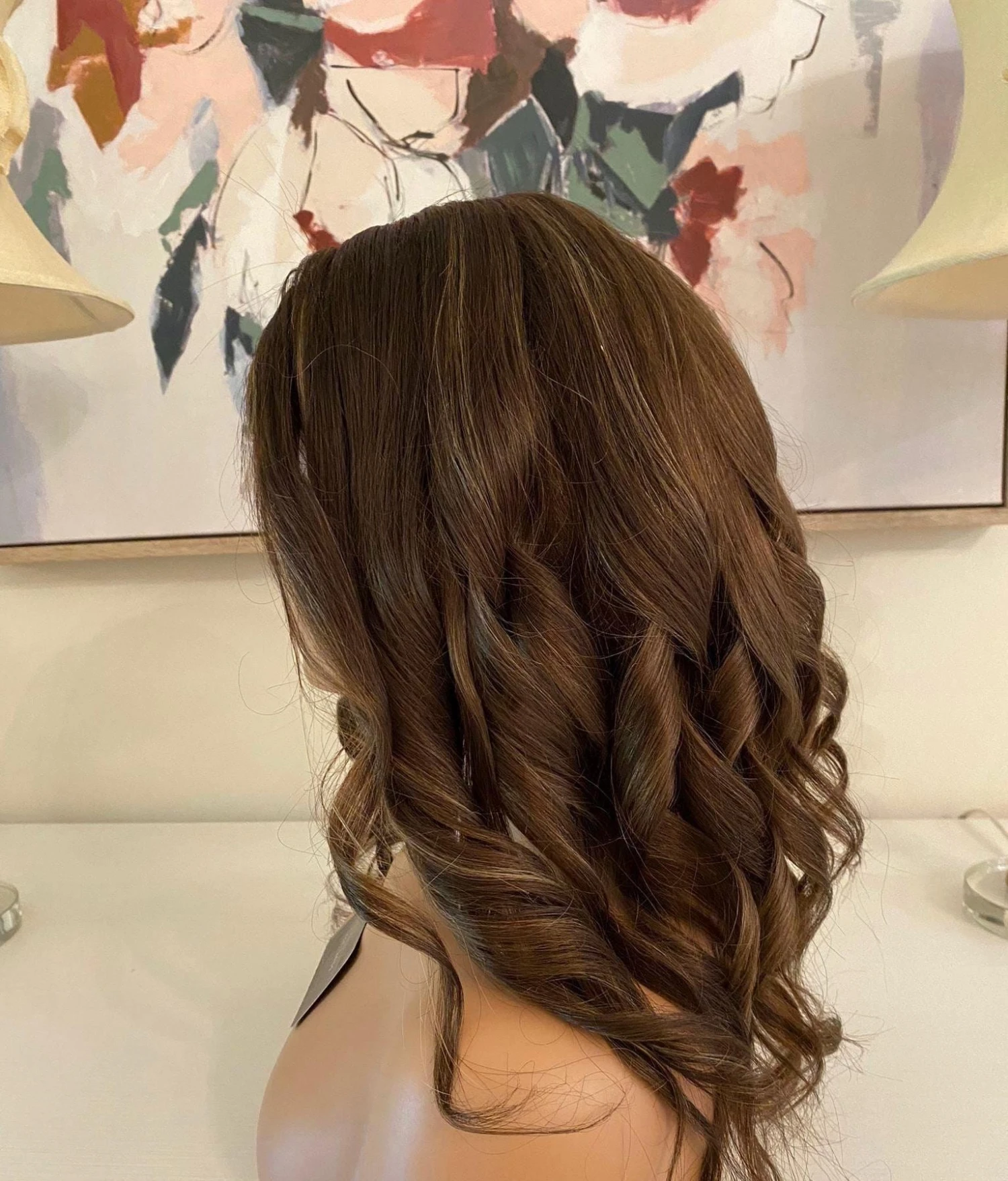 Luxury READY TO SHIP 16” 150% Dark Auburn Human Hair Full Lace Wig Transparent Glueless Bleached Knots Small Cap - Image 2