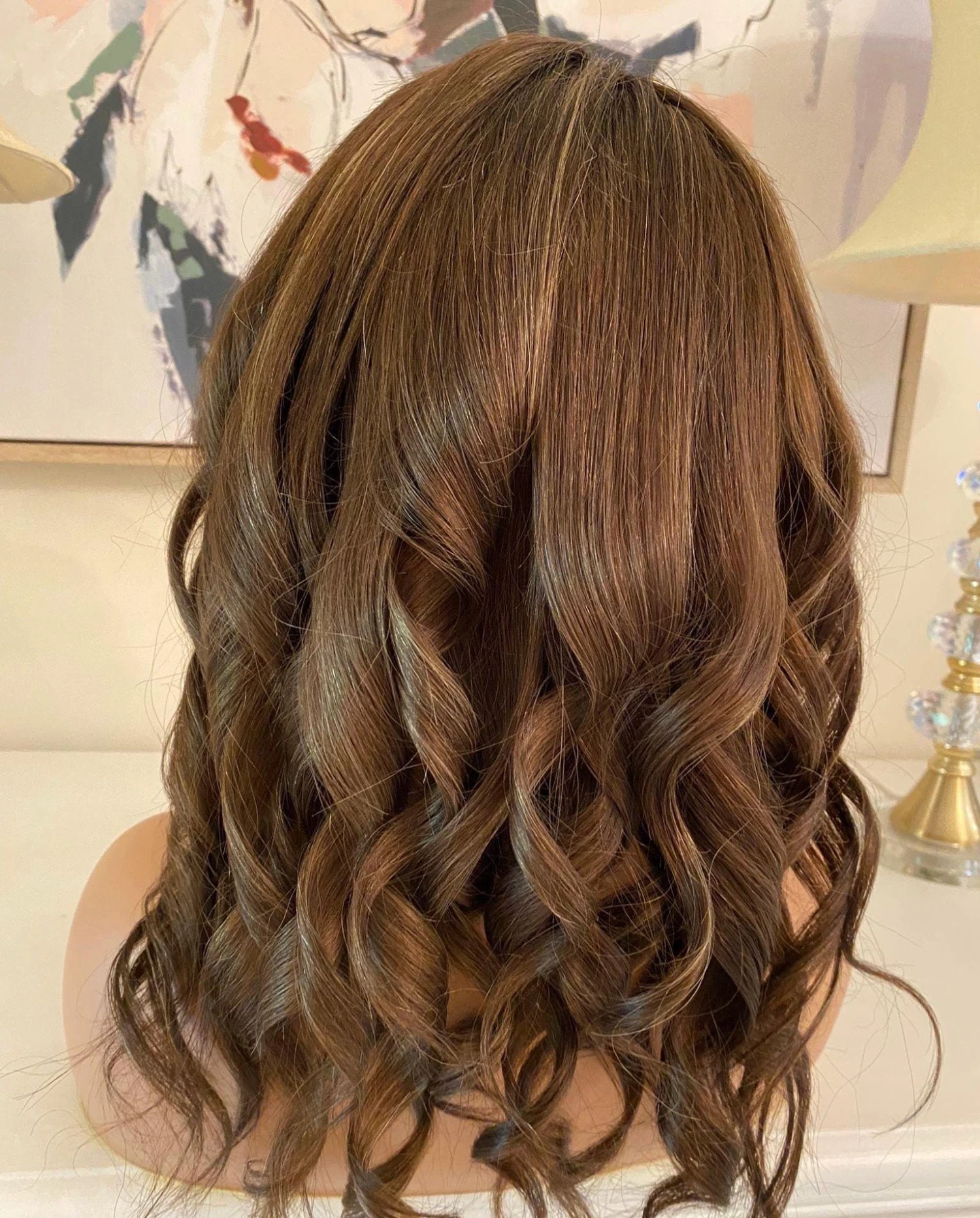 Luxury READY TO SHIP 16” 150% Dark Auburn Human Hair Full Lace Wig Transparent Glueless Bleached Knots Small Cap - Image 3