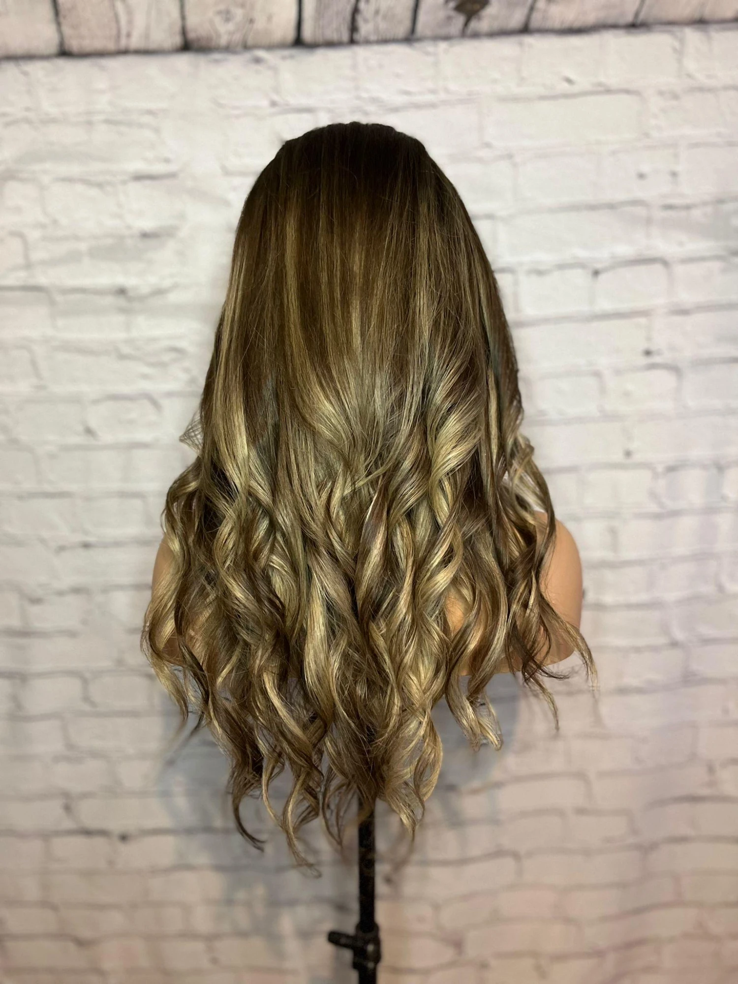 Luxury READY TO SHIP 16” 150% Dark Brown Blonde Balayage Human Hair 13x6 Lace Front Wig Transparent Glueless Bleached Knots - Image 4