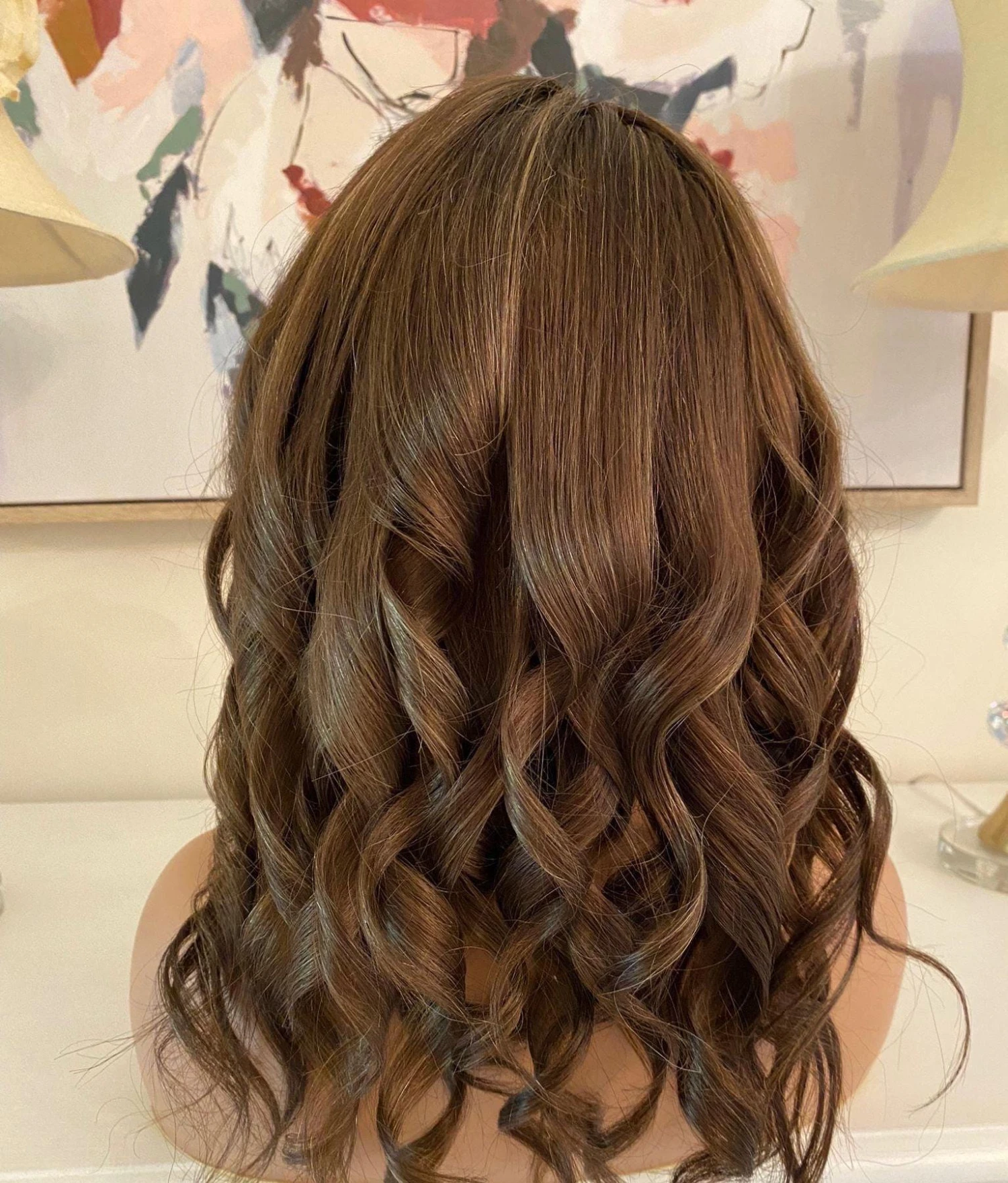 Luxury READY TO SHIP 16” 150% Dark Auburn Human Hair Full Lace Wig Transparent Glueless Bleached Knots Small Cap - Image 4