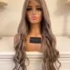 READY TO SHIP 30” 180% Full Lace Ash BlondeBalayage Highlighted Human Hair Wig