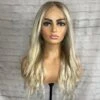 READY TO SHIP 18” 180% 360 Lace Ash Blonde Balayage Highlighted Bleached Knots Human Hair Wig