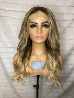READY TO SHIP Luxury 22” 180% Ash Blonde Face Framing Size M Wig Human Hair Swiss Glueless Sale