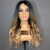 SALE READY TO SHIP Luxury 20” 150% Lace Front Dark Brown & Blonde Ombre Balayage Wig